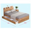 Giường ngủ đôi 1m8 có ngăn và kệ đầu giường giá rẻ GCN26