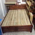 Giường ngủ gỗ xoan đào rộng 1,5m  GTN15