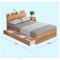 Giường ngủ đẹp 1m4 có ngăn và có kệ đầu giường giá rẻ GCN24