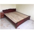 Mẫu giường ngủ gỗ keo giá rẻ rộng 1.2 mét GNK12