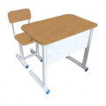 Bộ bàn ghế chân sắt dành cho cấp 1 gỗ melamine BHS25