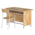 Bộ bàn ghế giáo viên có ngăn bàn bằng gỗ BGV101G