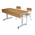 Bộ bàn ghế gỗ tự nhiên dành cho 2 chỗ ngồi cao 54cm BHS108HP3G