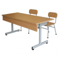 Bộ bàn ghế dành cho cấp 2 và 3 khung sắt mặt gỗ cao 59cm BHS108HP4G