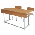 Bộ bàn ghế dành cho cấp 2 và 3 khung sắt mặt gỗ Hòa Phát cao 69cm BHS109-6G